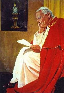 Beautiful Oil painting of Pope John Paul II